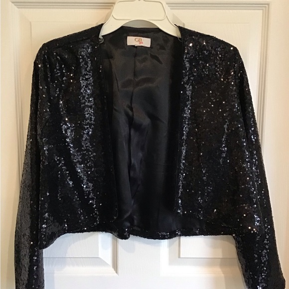 FREE PEOPLE, black, sleeveless, sheath sequined dress, with jacket, size 6 - Picture 9 of 11